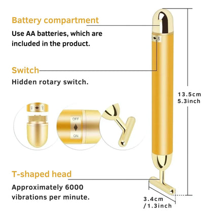 24K Gold Electric Facial Massage Roller