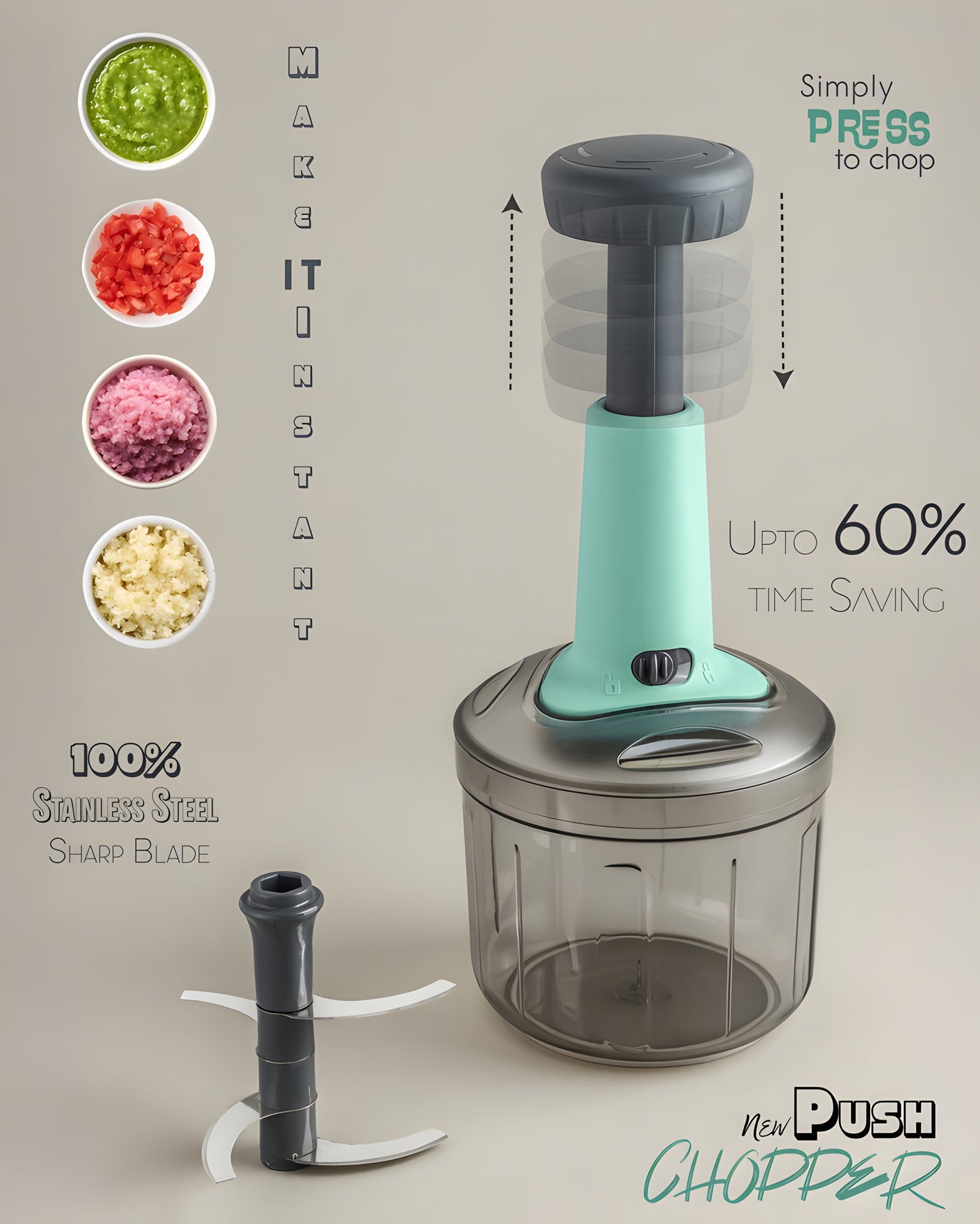 Cutlo™ Manual Hand-Press Vegetable Chopper