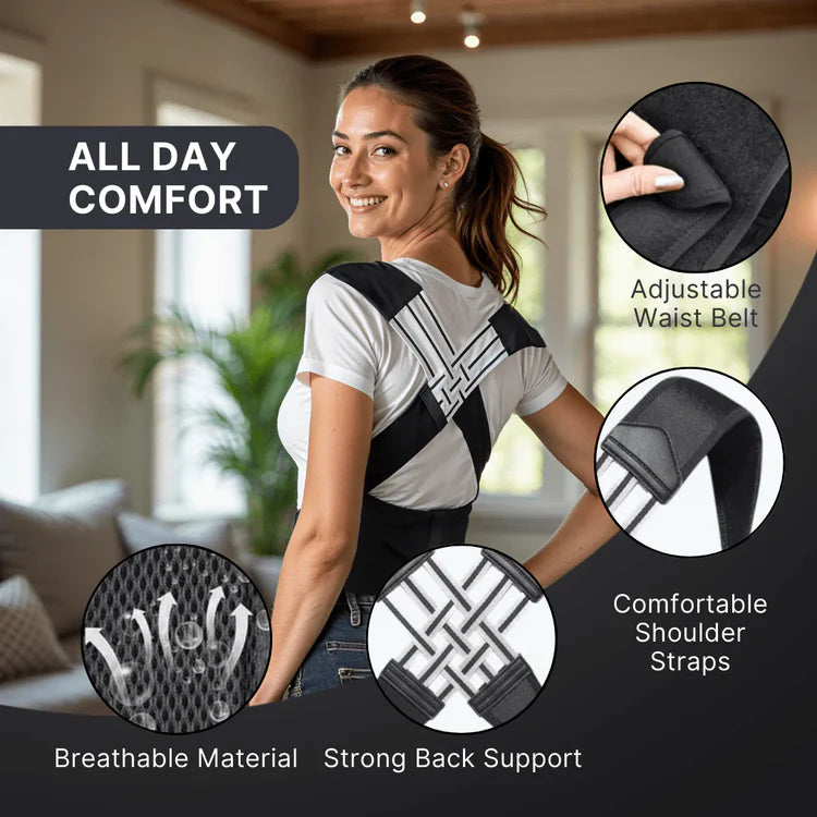 PosturaPro™ - Adjustable Back Posture Corrector